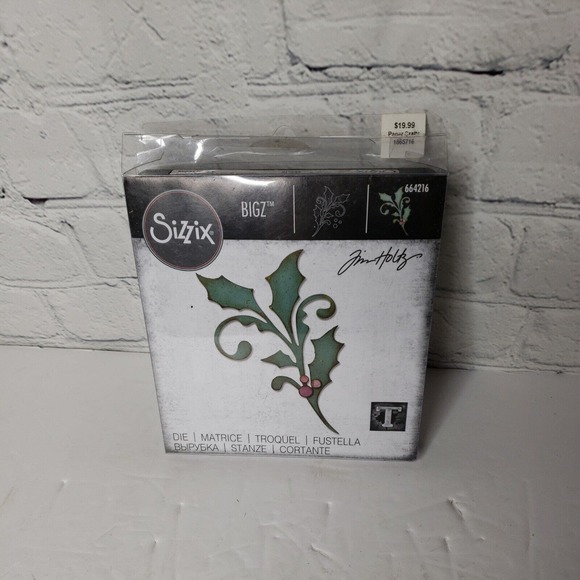 Seasonal Scroll Holly Flourish Sizzix Bigz Die by Tim Holtz 664216 New open box. - Picture 1 of 2
